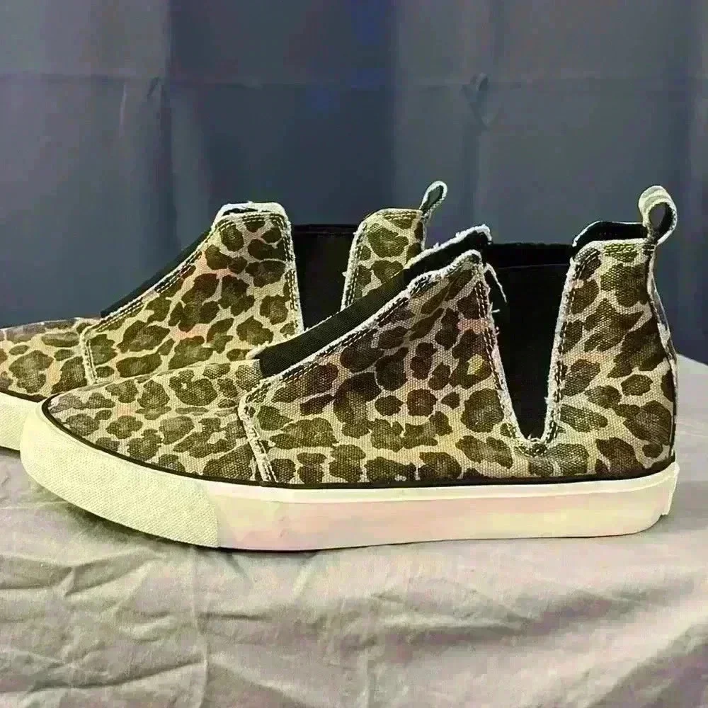 Gypsy Jazz Frankie Leopard Print Distressed Bootie